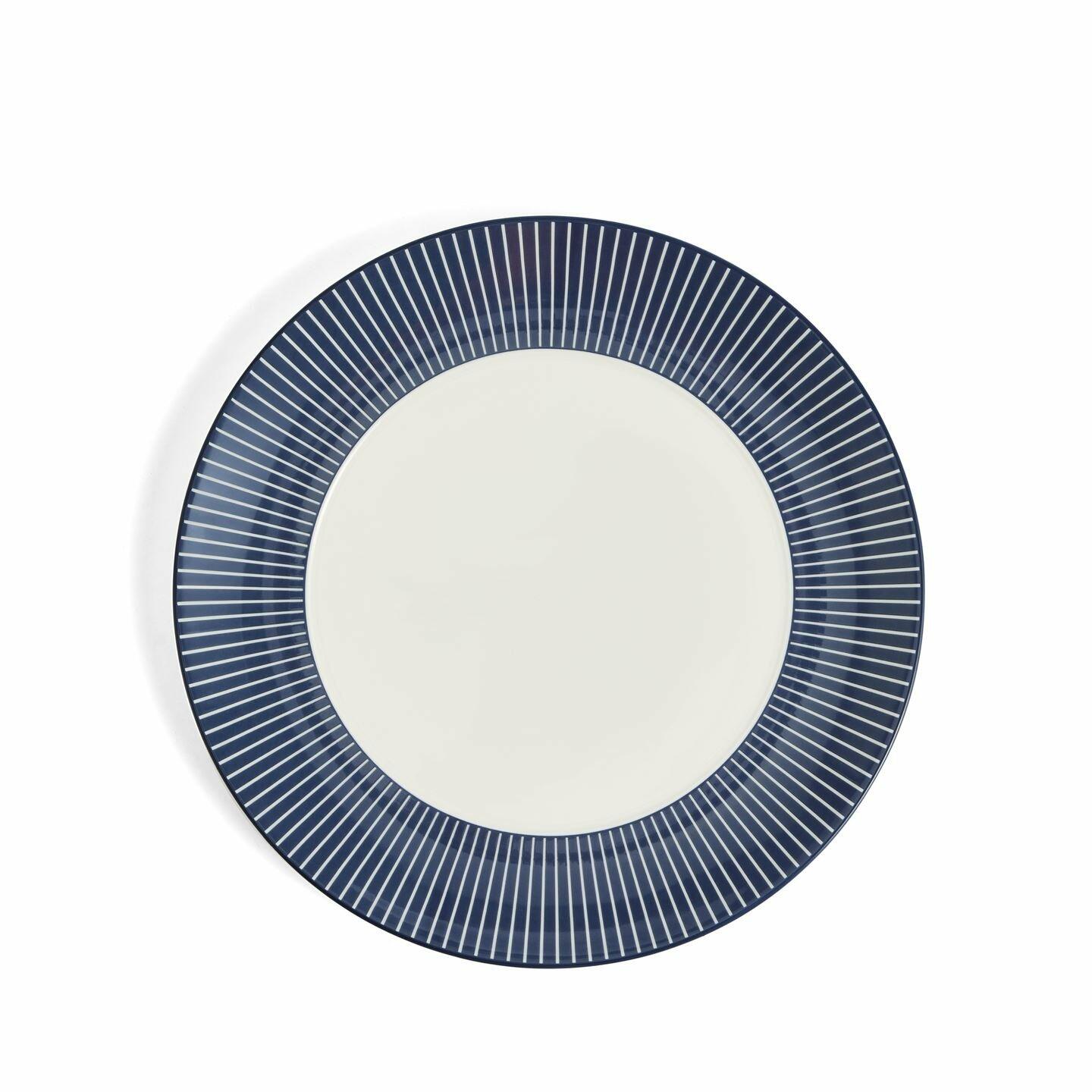 Gio Pinstripe Dinner Plate Blue