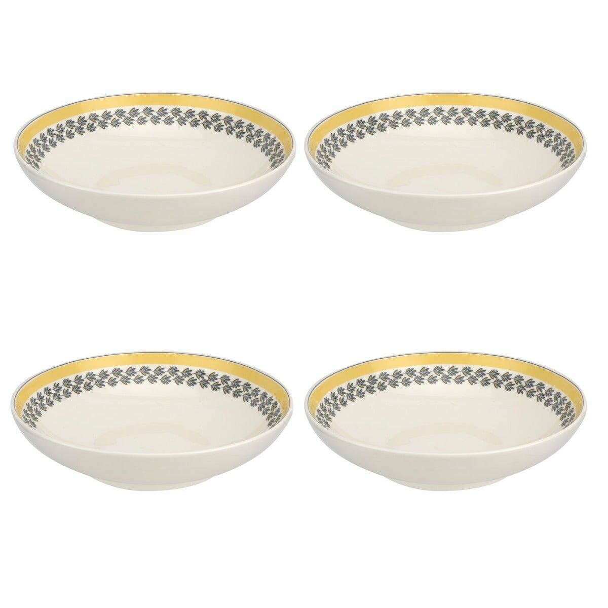 Portmeirion Westerly Yellow 8.5 Inch Pasta Bowl Set of 4