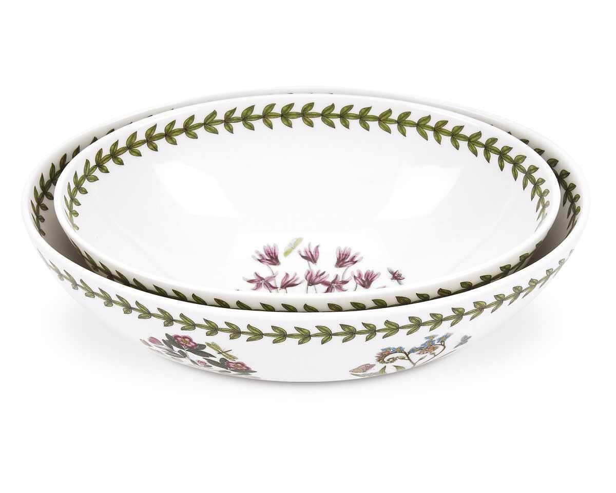 Botanic Garden Set of 2 Small Oval Nesting Bowls