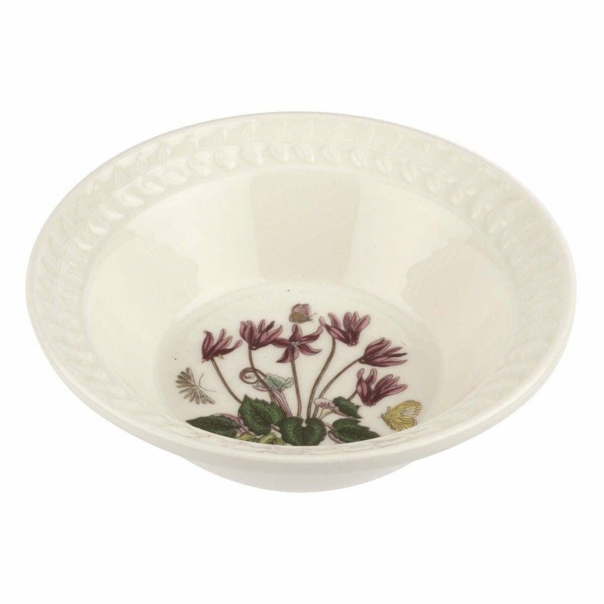 Seconds Portmeirion Botanic Garden Embossed Oatmeal Bowl - No Guarantee of Flower Design