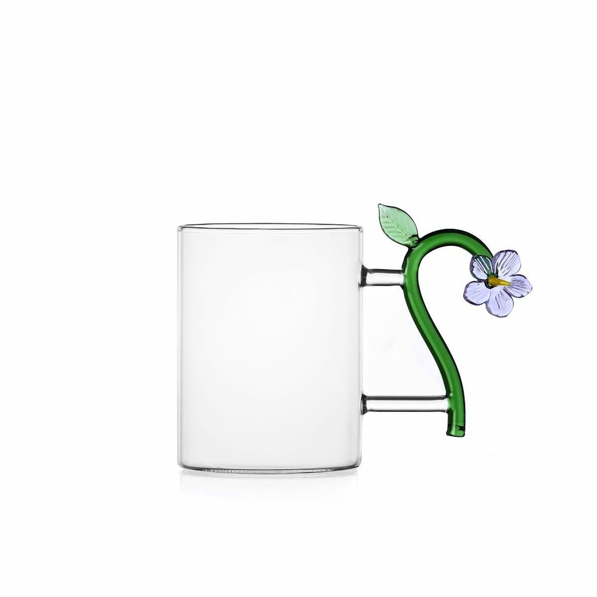 Ichendorf Milano Botanica Glass Flower Mug in Lilac, Fortnum & Mason