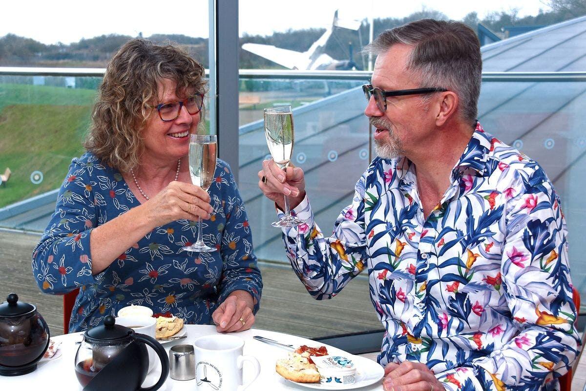 40 Minute Private Guided Tour, Cream Tea With Prosecco and Interactive Scramble Experience for Two at the Battle of Britain Memorial