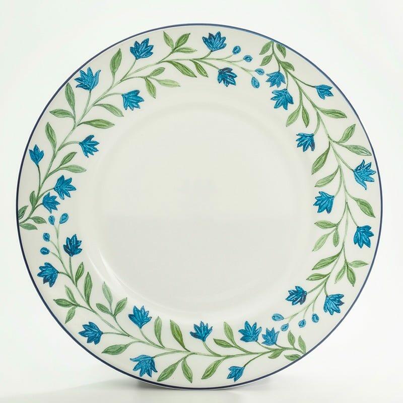 Marguerite 6" Scalloped Side Plate in Blue, Fine Bone China, Halcyon Days