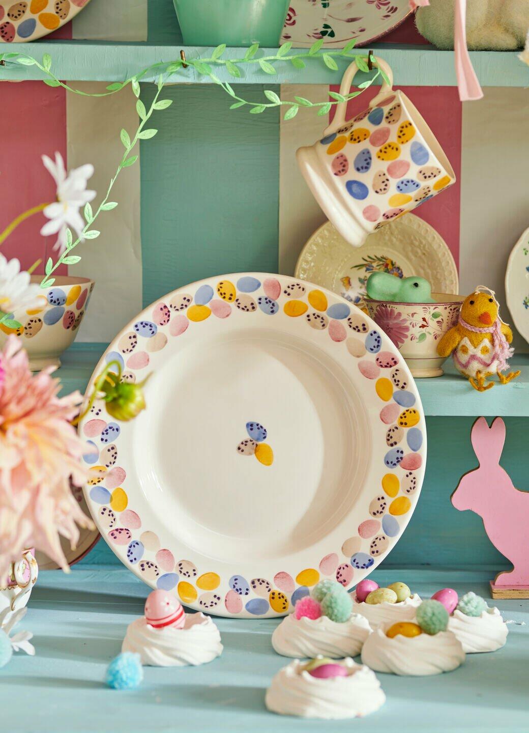 Emma Bridgewater Mini Eggs 10 1/2 Inch Plate - Unique Handmade & Handpainted English Earthenware British-Made Pottery Plates