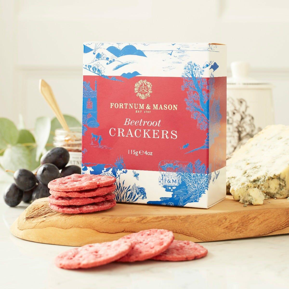 Beetroot Crackers Biscuits, 115g, Fortnum & Mason