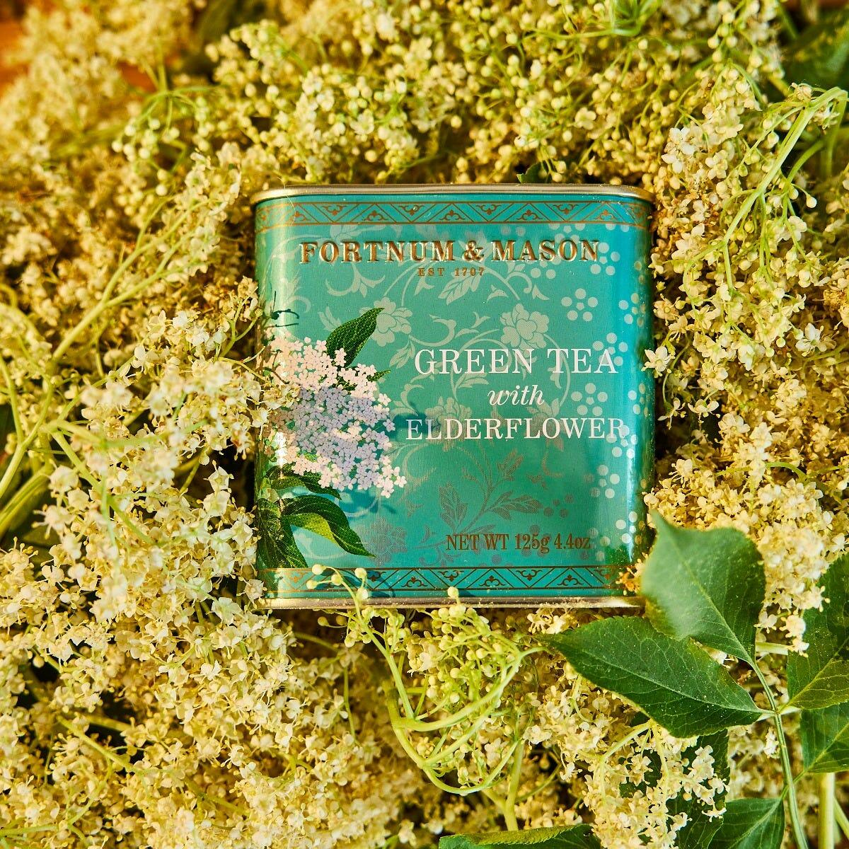 Green Tea with Elderflower, Loose Leaf Caddy, 125g, Fortnum & Mason