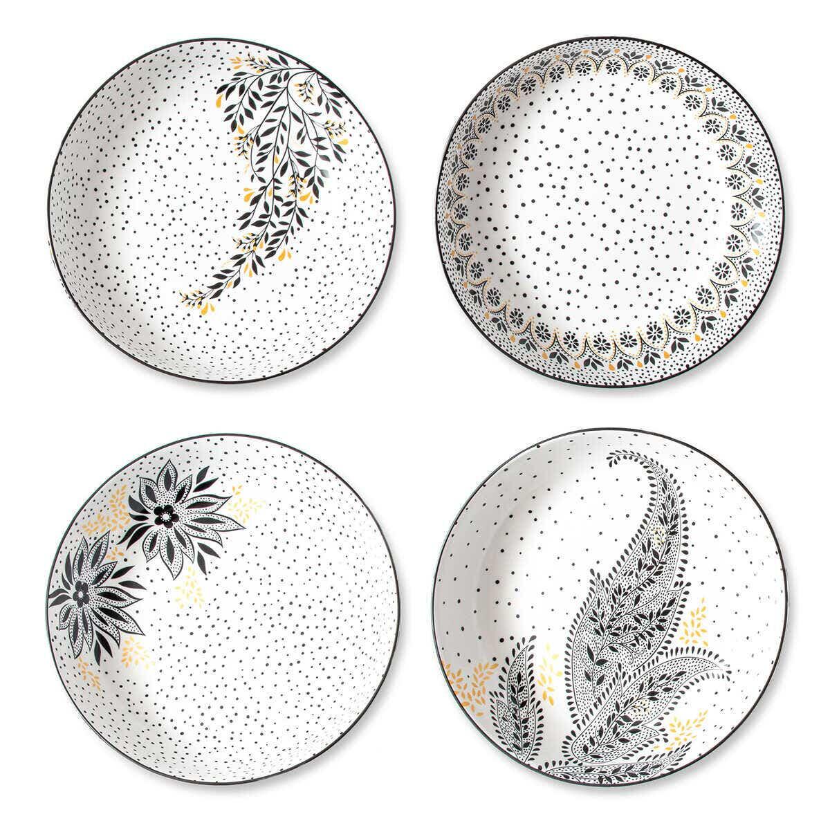 Sara Miller Artisanne Noir Set of 4 Pasta Bowls