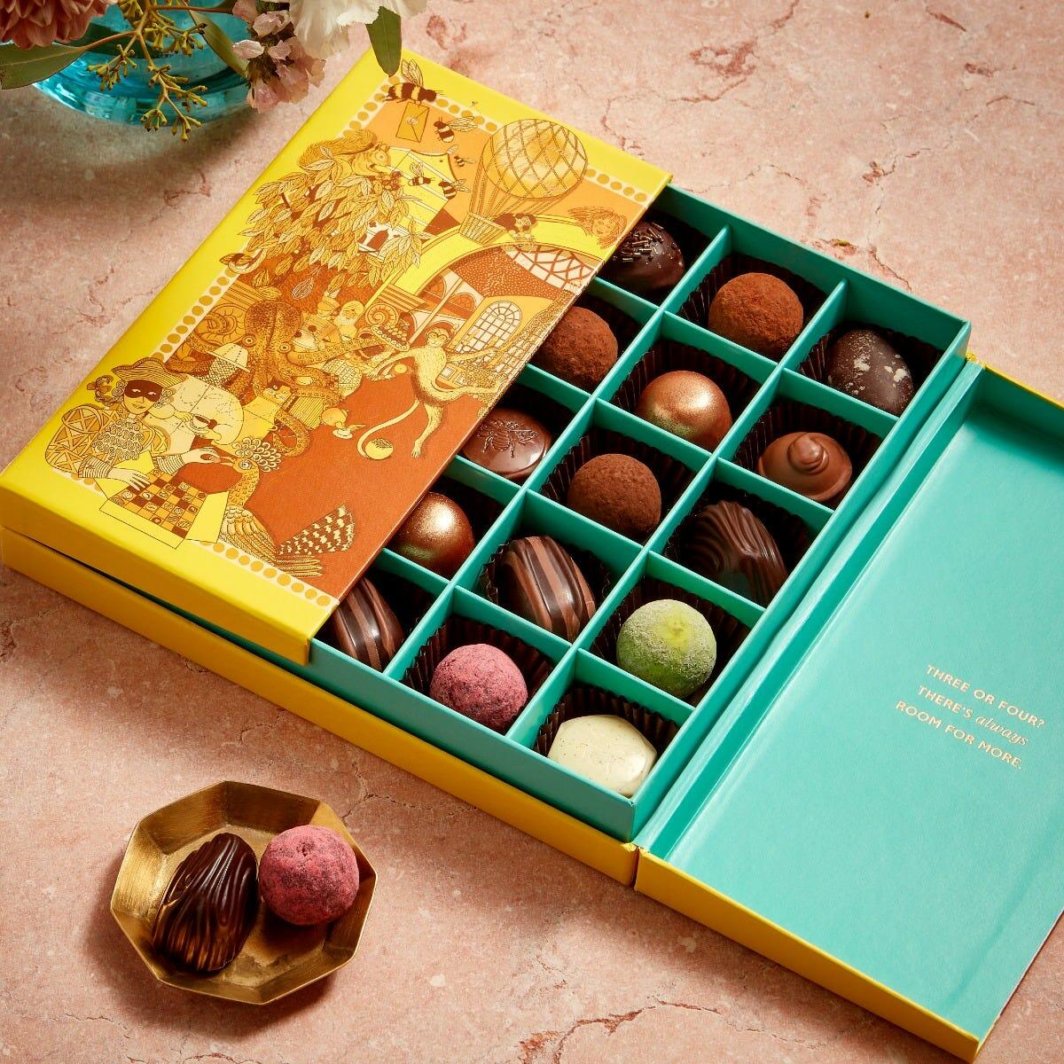 Favourites Milk, Dark & White Chocolate Selection, 290g, Fortnum & Mason