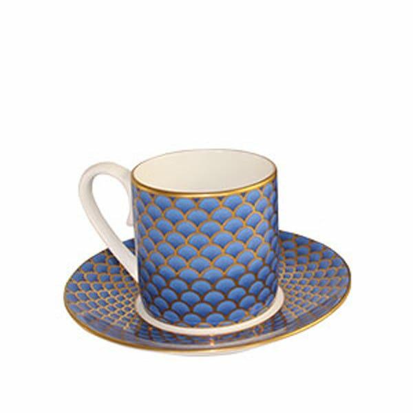 Coffee Cup & Saucer in Blue, Fortnum & Mason