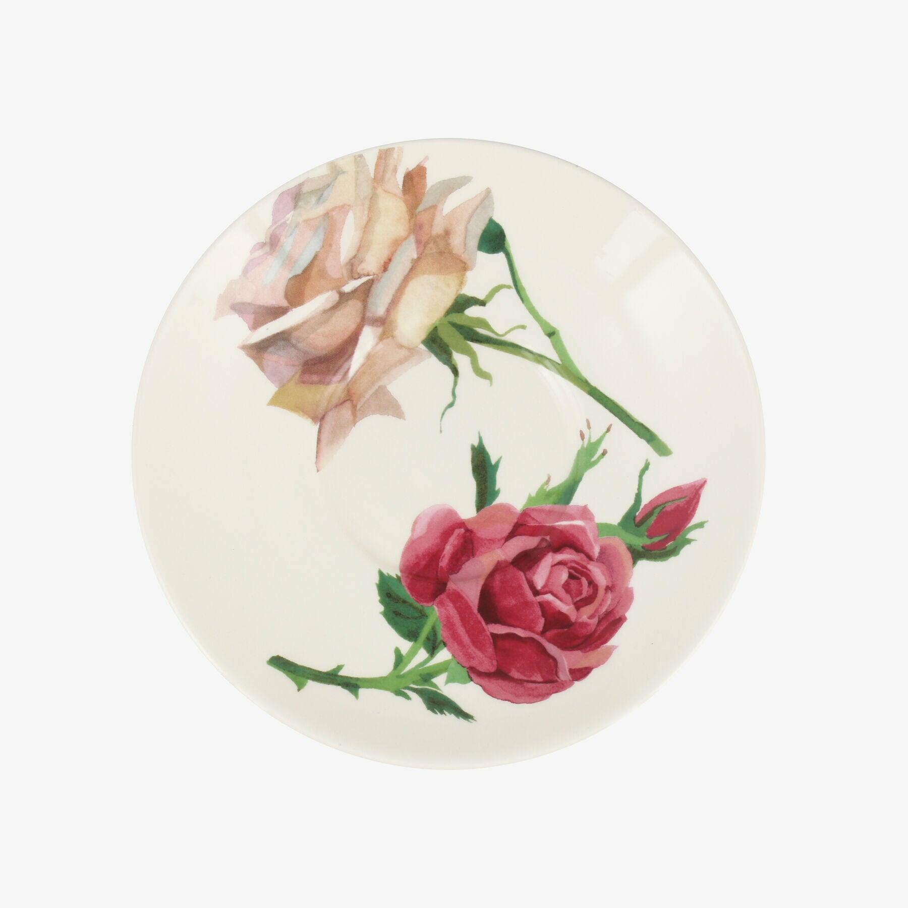 Seconds Roses All My Life Large Tea Saucer Earthenware