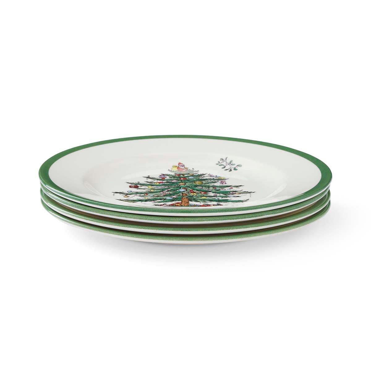 Christmas Tree Set of 4 Plates