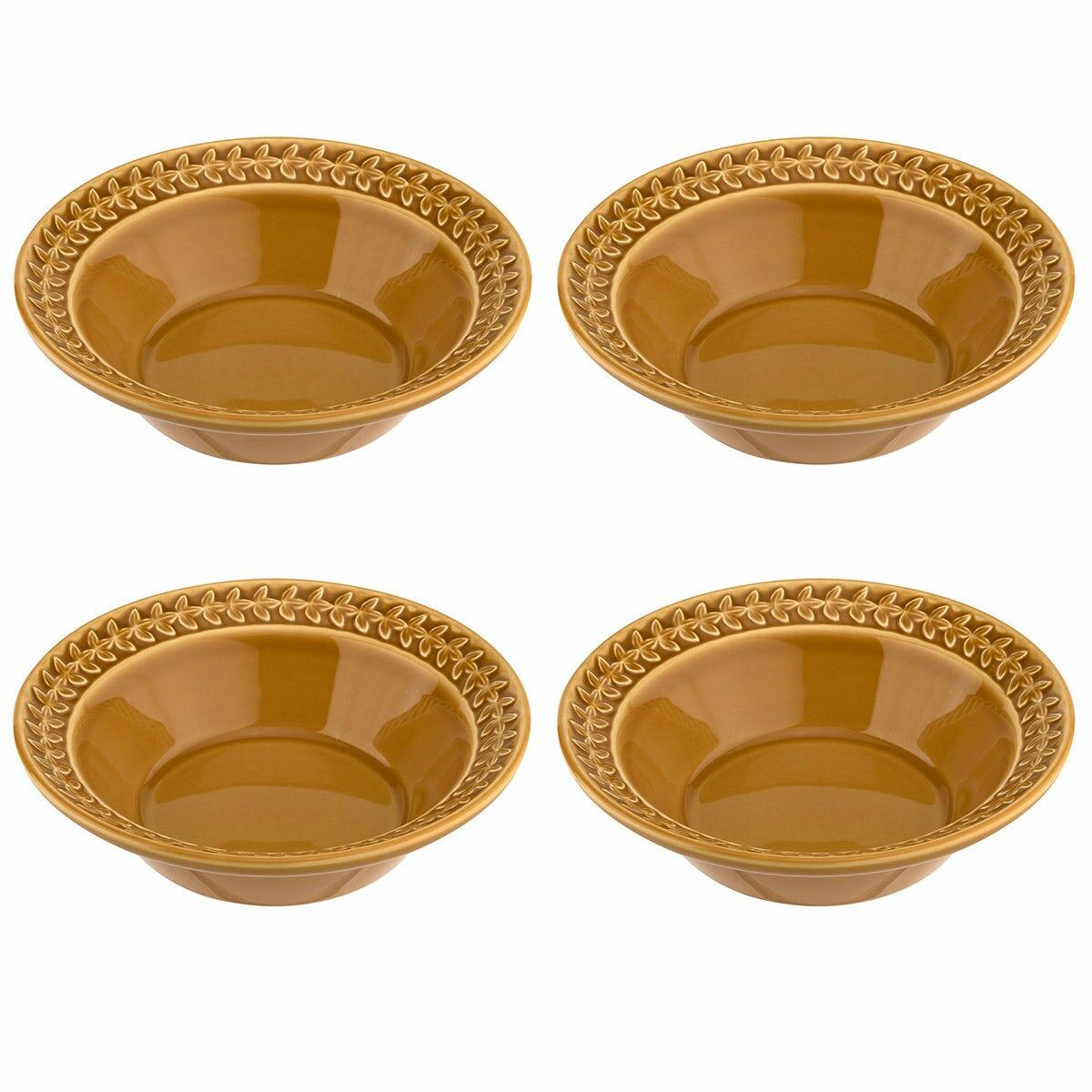 Botanic Garden Harmony 4 Cereal Bowls, Amber