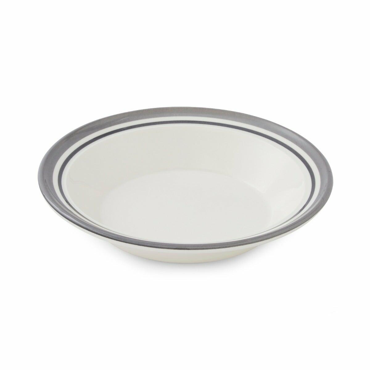 Potter's Stripe Soup Plate, Grey