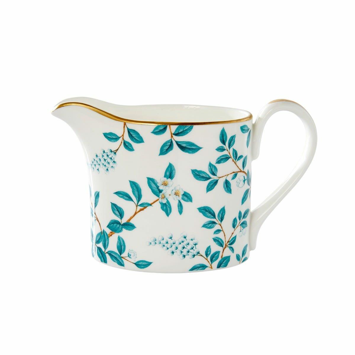 Camellia Milk Jug in White, Fine Bone China, Fortnum & Mason
