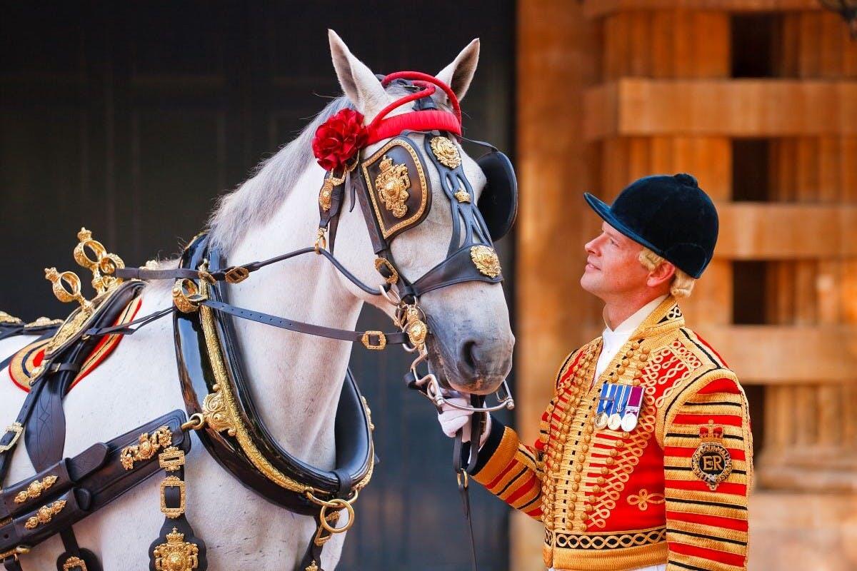 Visit to The Royal Mews at Buckingham Palace with Afternoon Tea at Harrods for Two