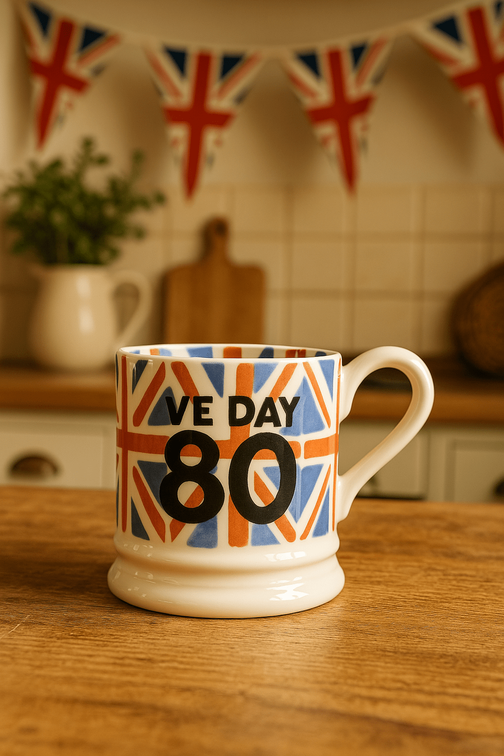 Emma Bridgewater VE Day 80 Years 1/2 Pint Mug (Made to Order) - Unique Handmade & Handpainted English Earthenware Tea/Coffee Mug