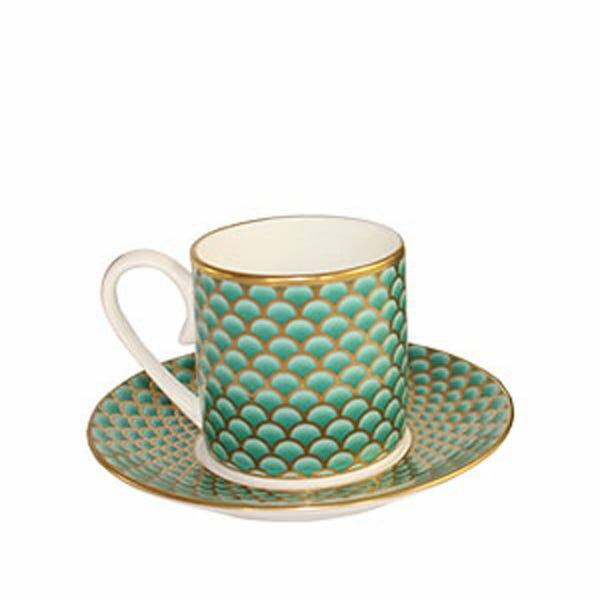 Coffee Cup & Saucer, Eau de Nil, Fortnum & Mason