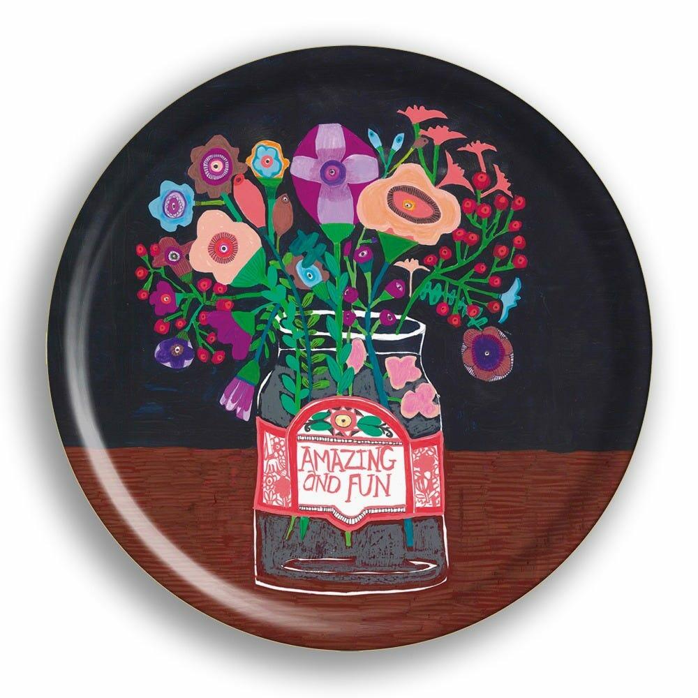 Amazing and Fun Round Tray, Small, Avenida Home