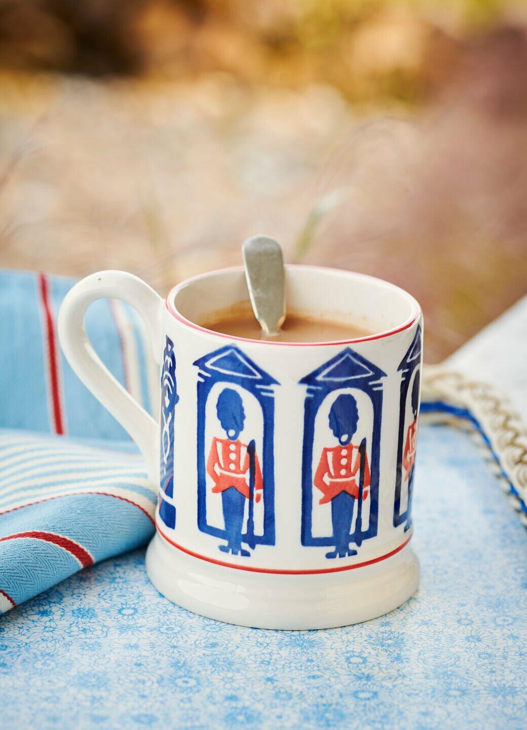 Emma Bridgewater Seconds King's Guard 1/2 Pint Mug - Unique Handmade & Handpainted English Earthenware Tea/Coffee Mug