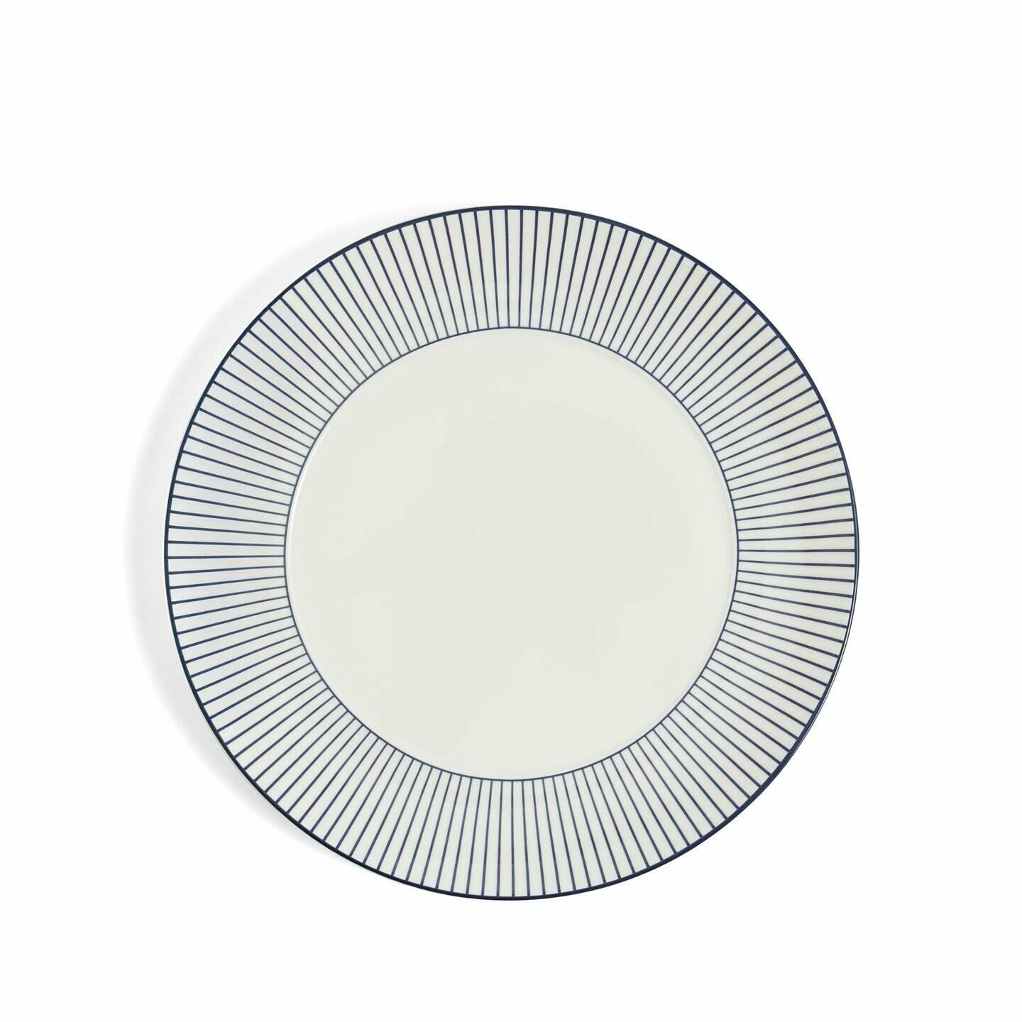 Gio Pinstripe Dinner Plate White