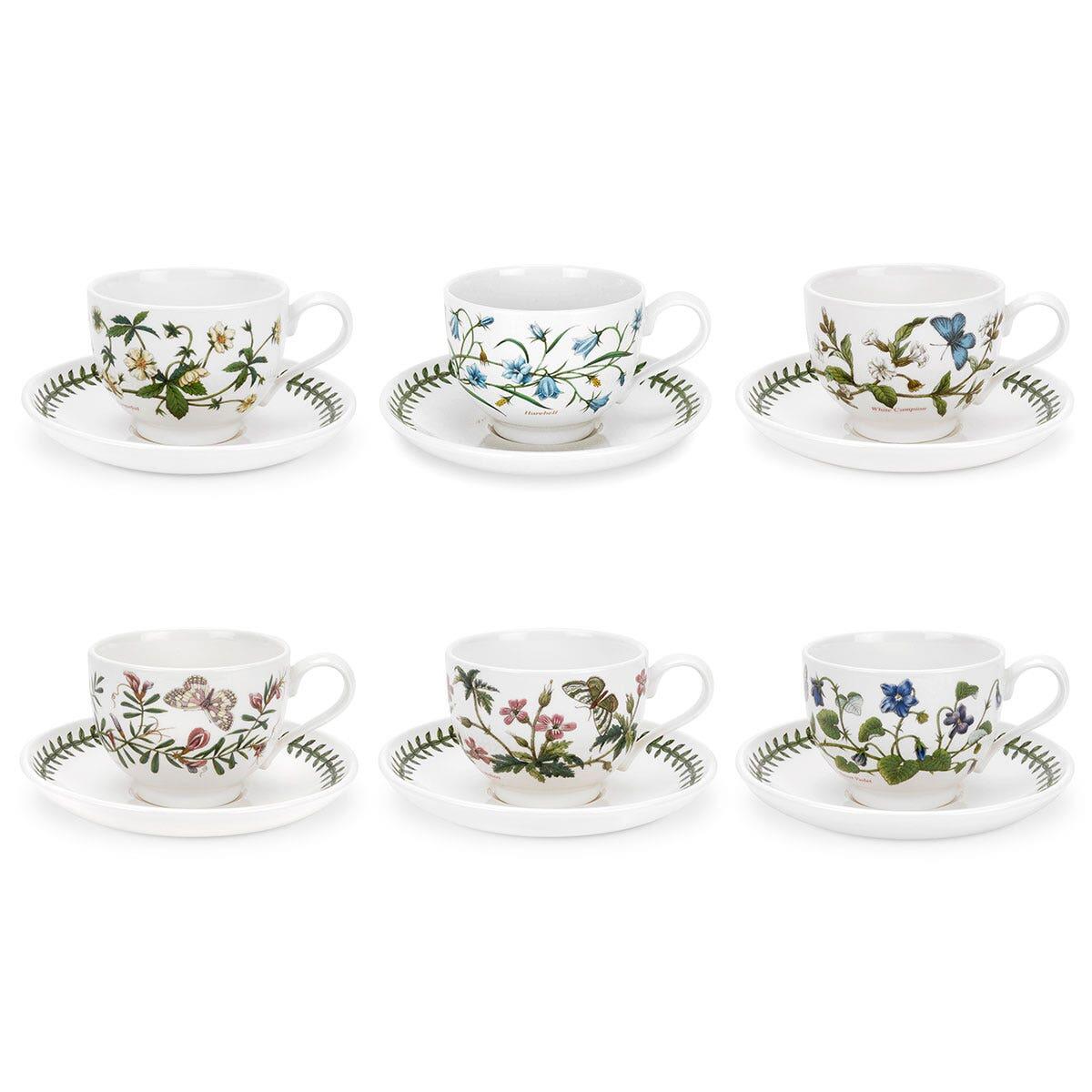 Botanic Garden Set of 6 Breakfast Cups & Saucers