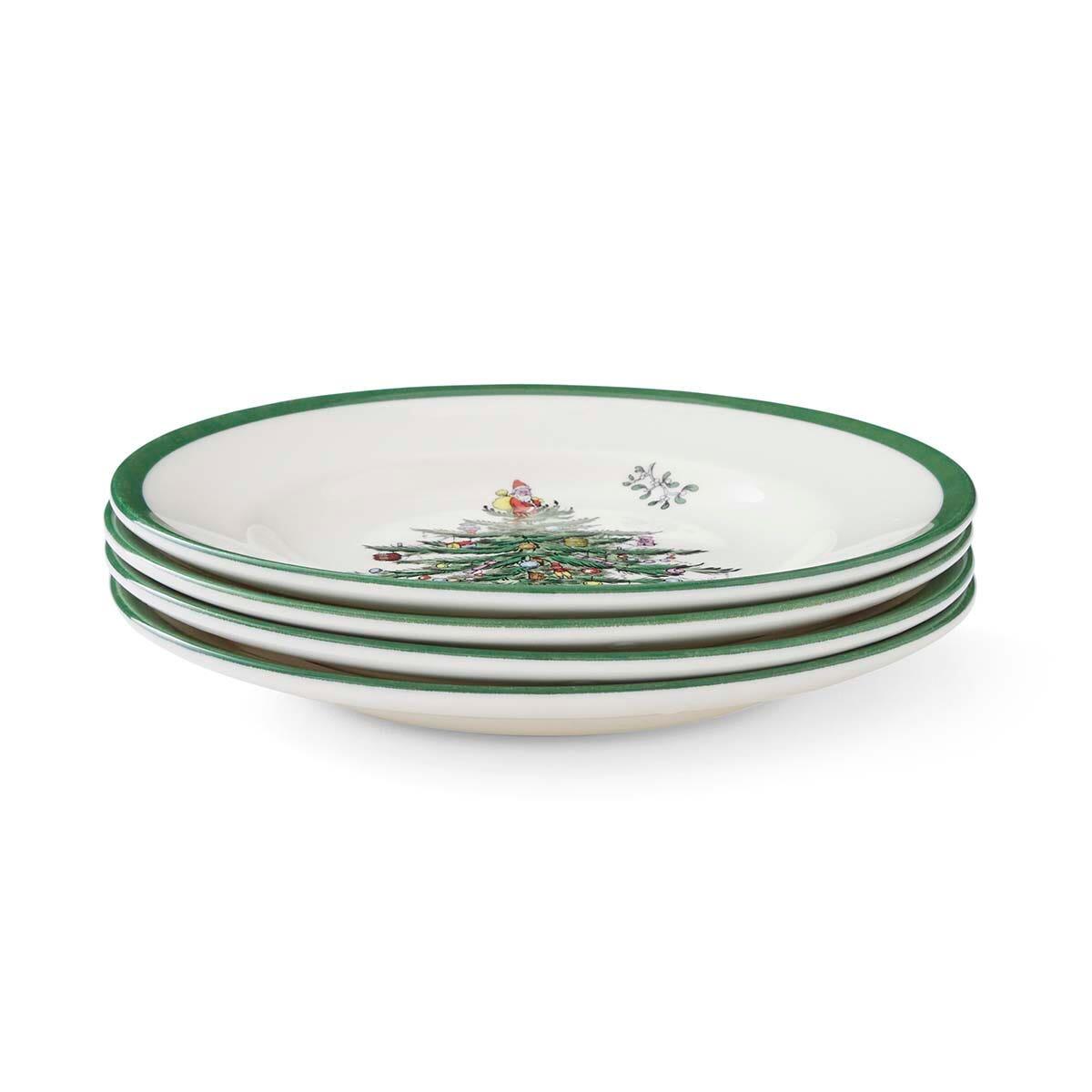 Christmas Tree Set of 4 Tea Plates