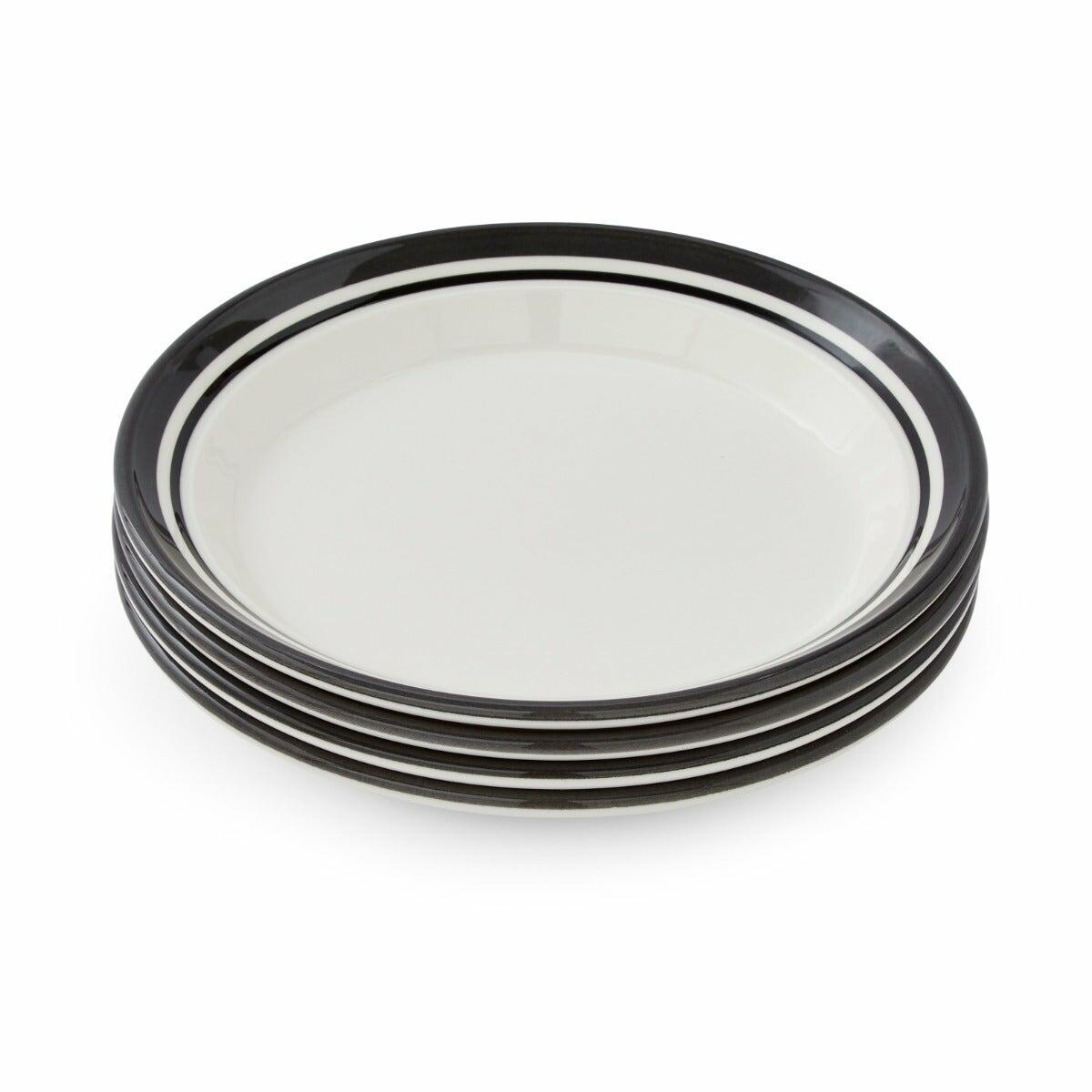 Potter's Stripe Set of 4 Side Plates, Black