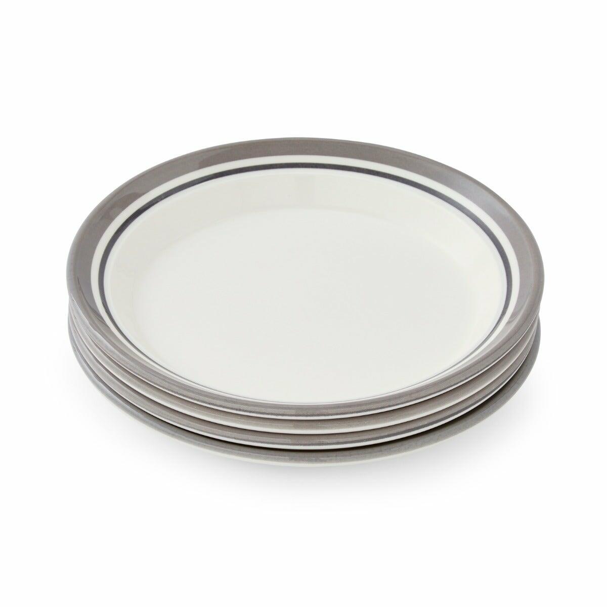 Potter's Stripe Set of 4 Side Plates, Grey