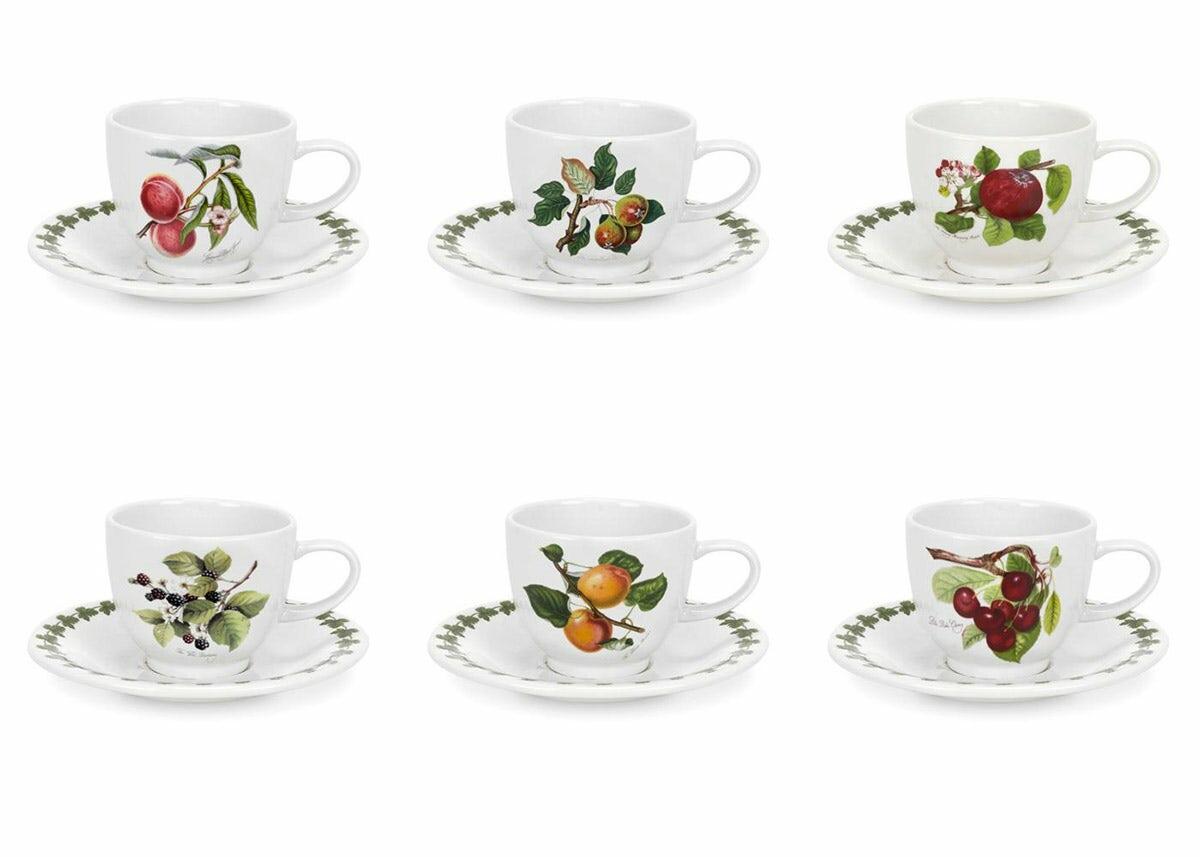 Pomona Set of 6 Espresso Cups & Saucers