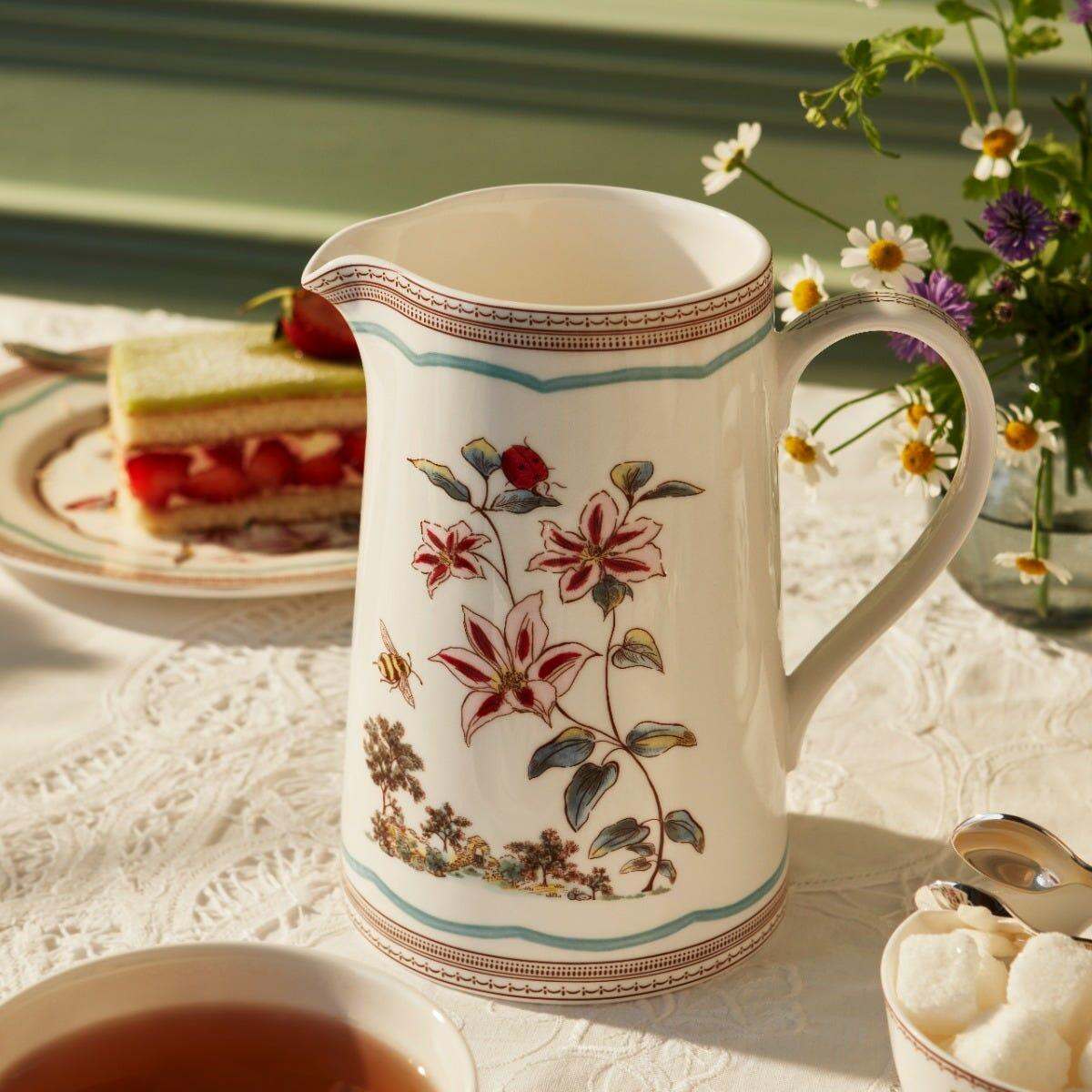 Wild Garden 2 Pint Farmhouse Jug, Fine Bone China, Fortnum & Mason