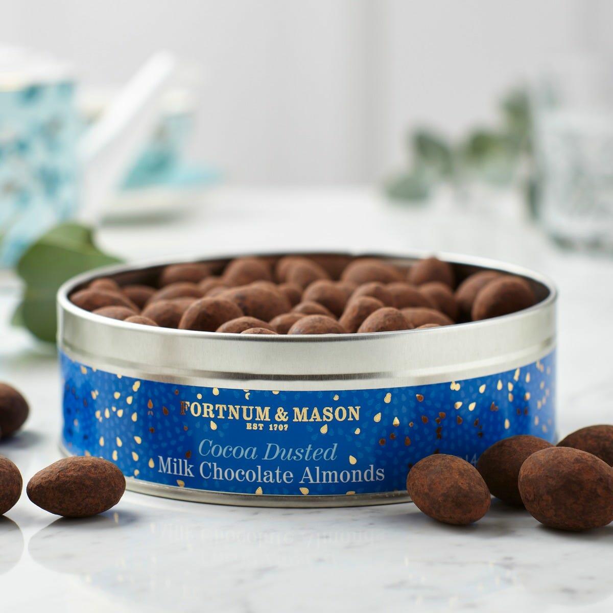 Cocoa Dusted Milk Chocolate Almonds, 380g, Fortnum & Mason
