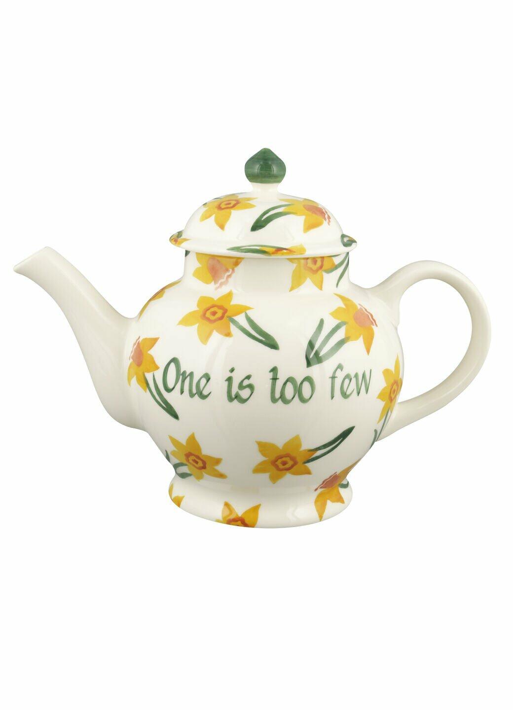 Personalised Daffodils 4 Mug Teapot - Customise Your Own Pottery