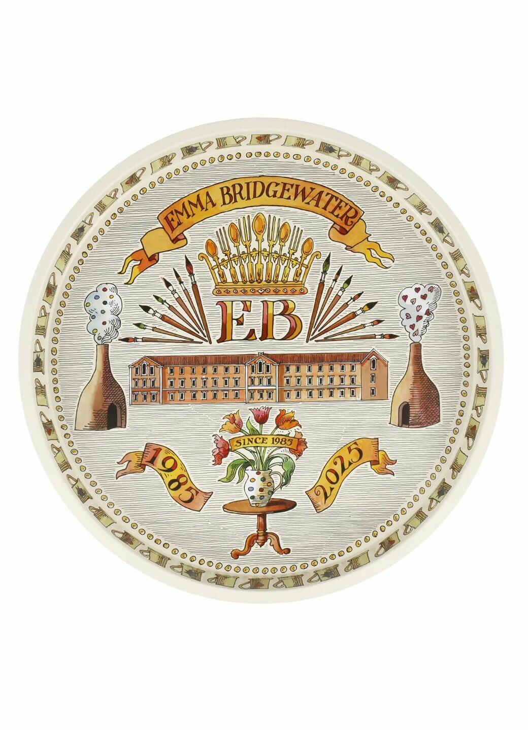 40 Years Round Tin Tray