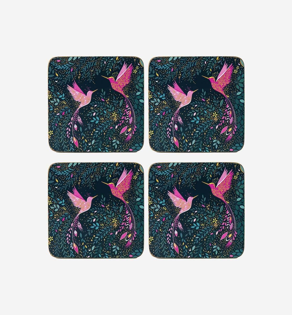 India Set of 4 Coasters, Assorted
