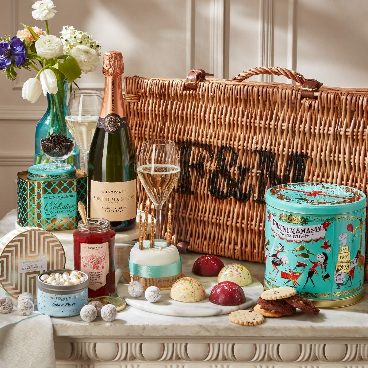 The Birthday Celebration Hamper, Biscuits, Chocolates, Teas, Fortnum & Mason