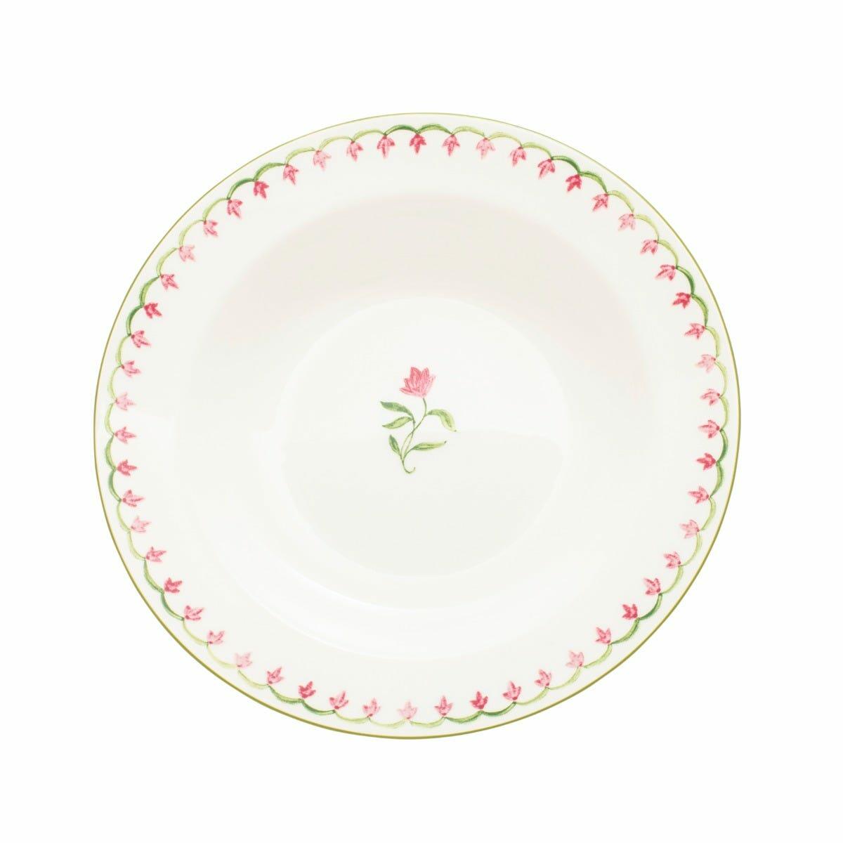 Marguerite 6" Side Plate in Pink, Fine Bone China, Halcyon Days