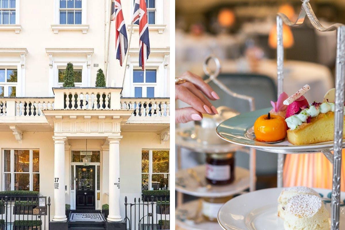 One Night London Boutique Stay at Eccleston Square and Fortnum & Mason Afternoon Tea in The Diamond Jubilee Tea Salon for Two