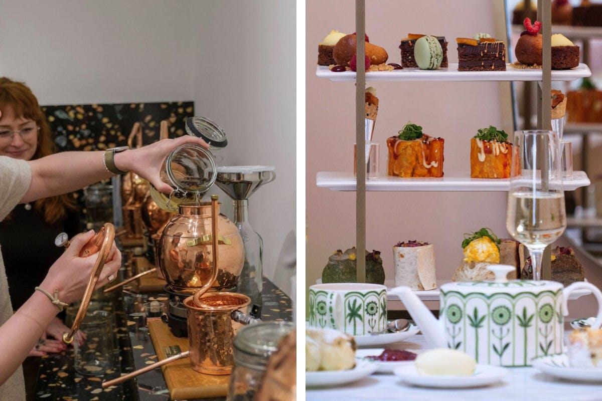 The Edinburgh Gin Classic Tour and Tasting with Champagne Afternoon Tea at the 5 * Virgin Hotel for Two