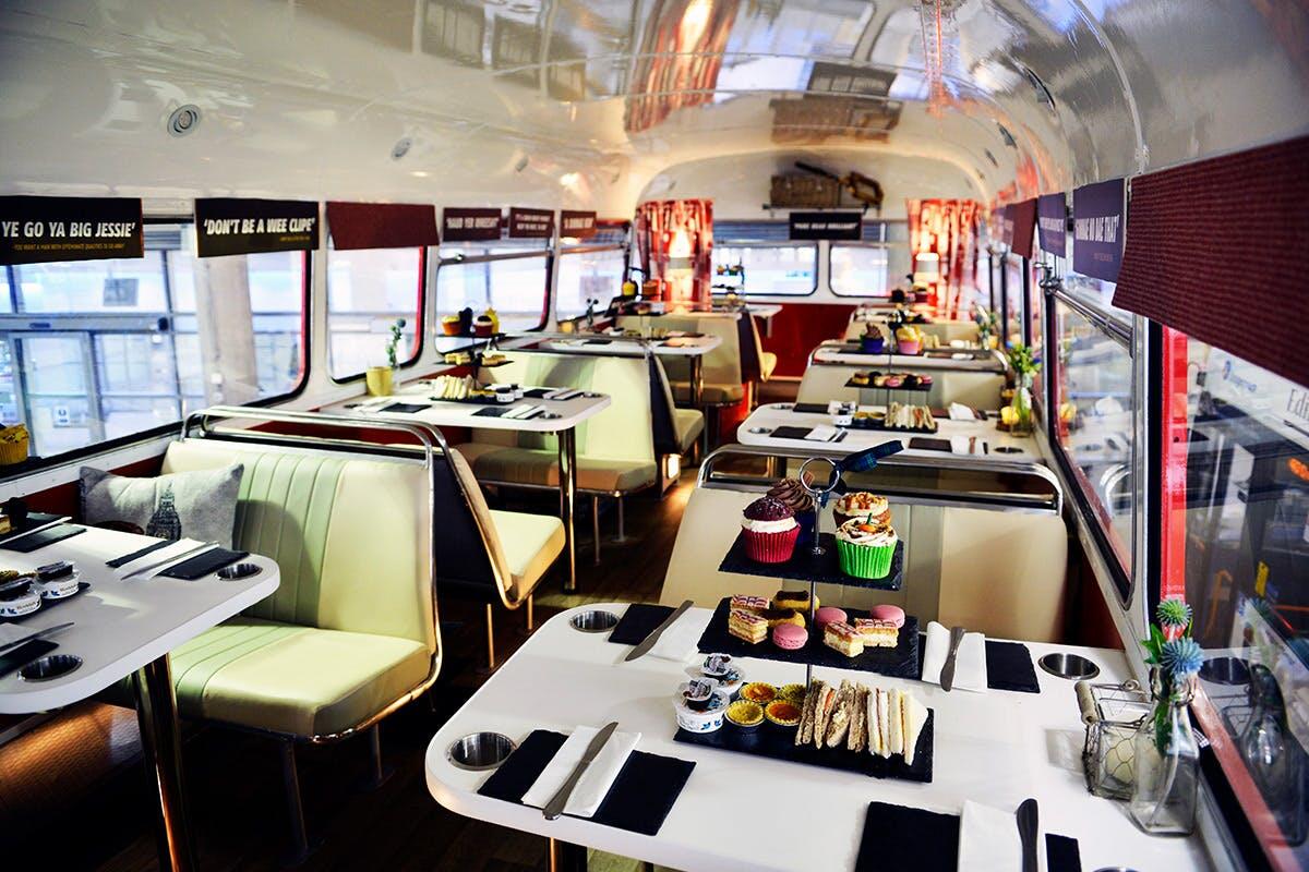 Sparkling Afternoon Tea Vintage Bus Tour of Edinburgh for Two