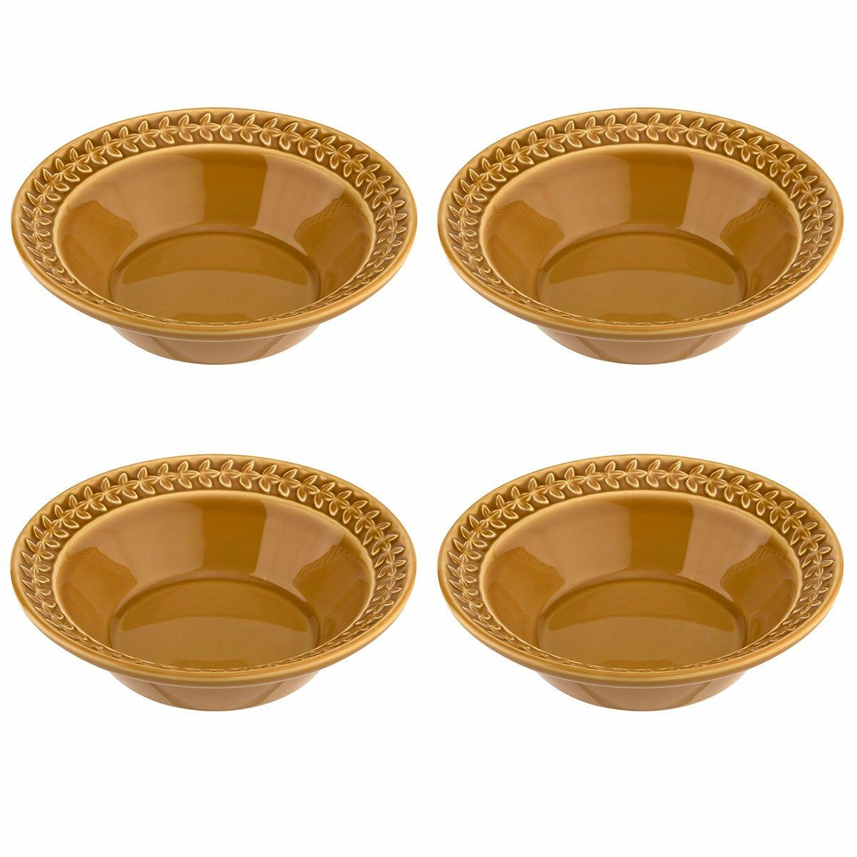 Botanic Garden Harmony 4 Cereal Bowls, Amber