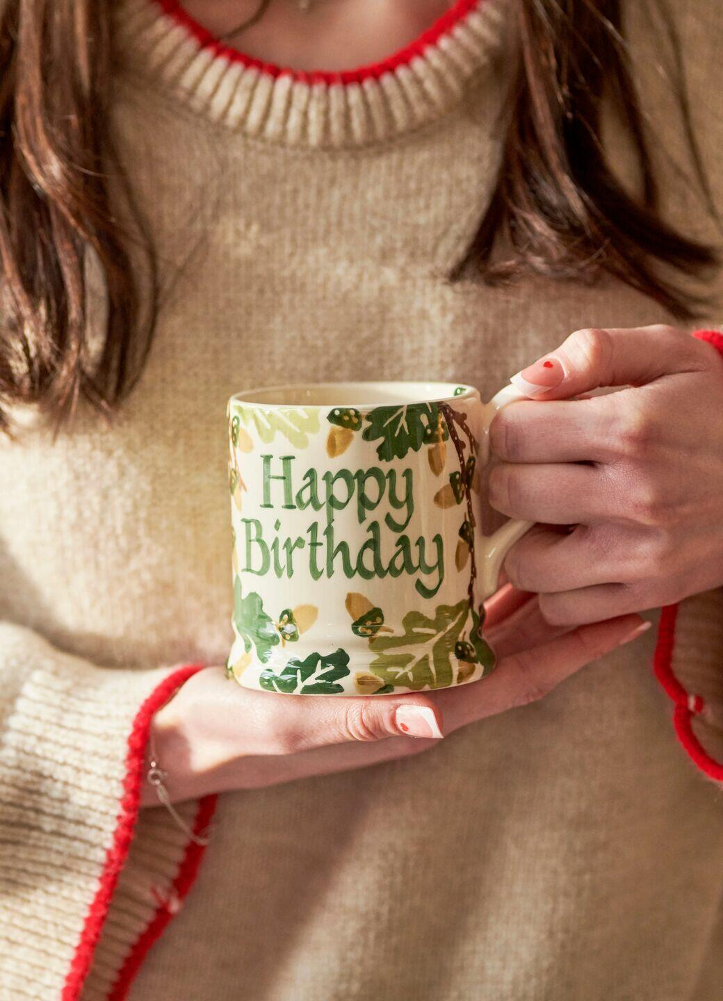 Personalised Oak 1/2 Pint Mug - Customise Your Own Pottery - Christmas Tableware and Serveware