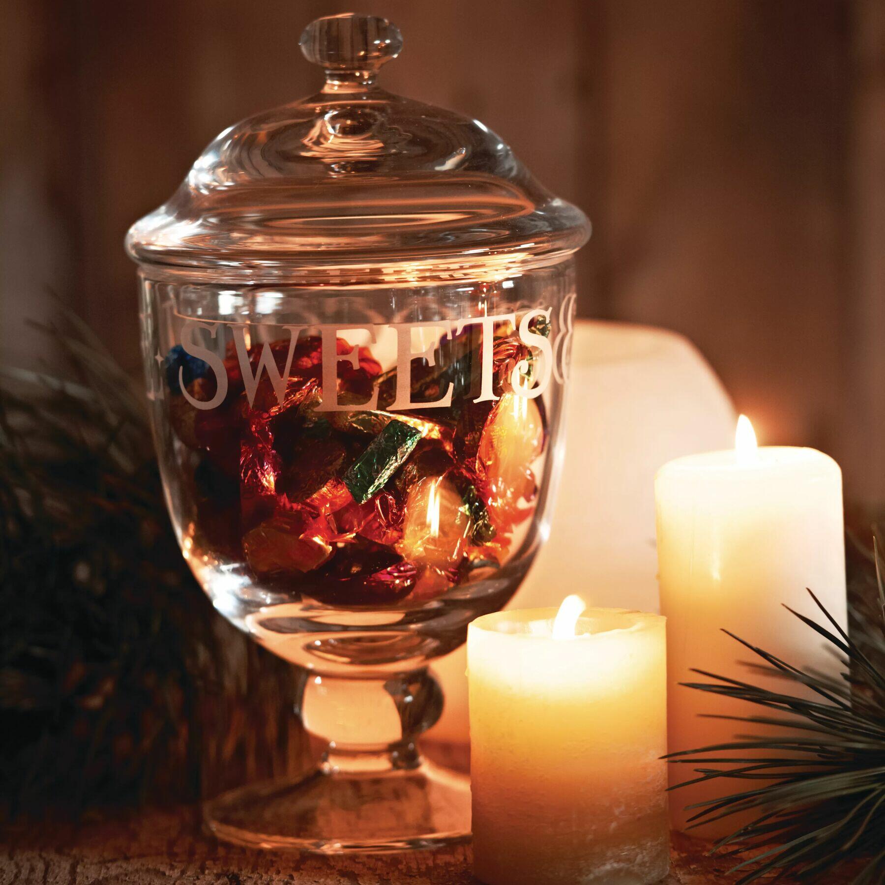 Emma Bridgewater | Black Toast Glass Sweetie Jar - Unique Hand-Etched Piece