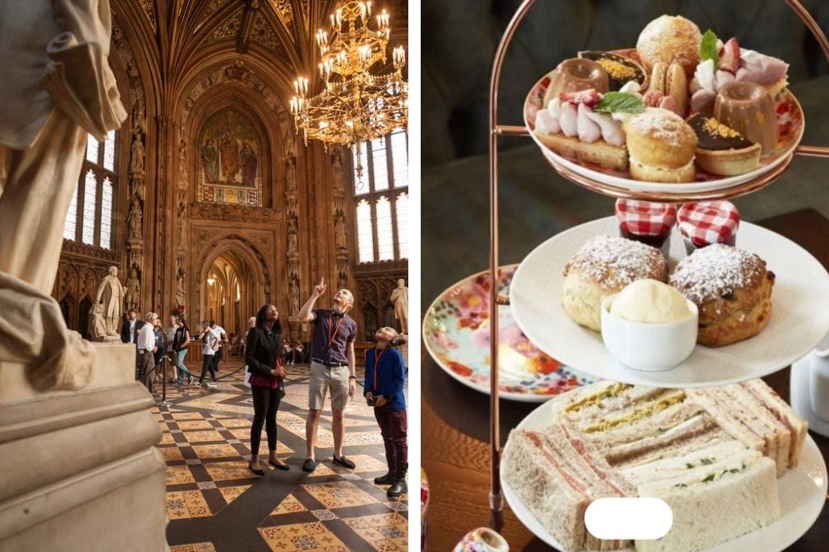 Visit to the Houses of Parliament, Afternoon Tea at the Clermont Charing Cross and River Cruise for Two