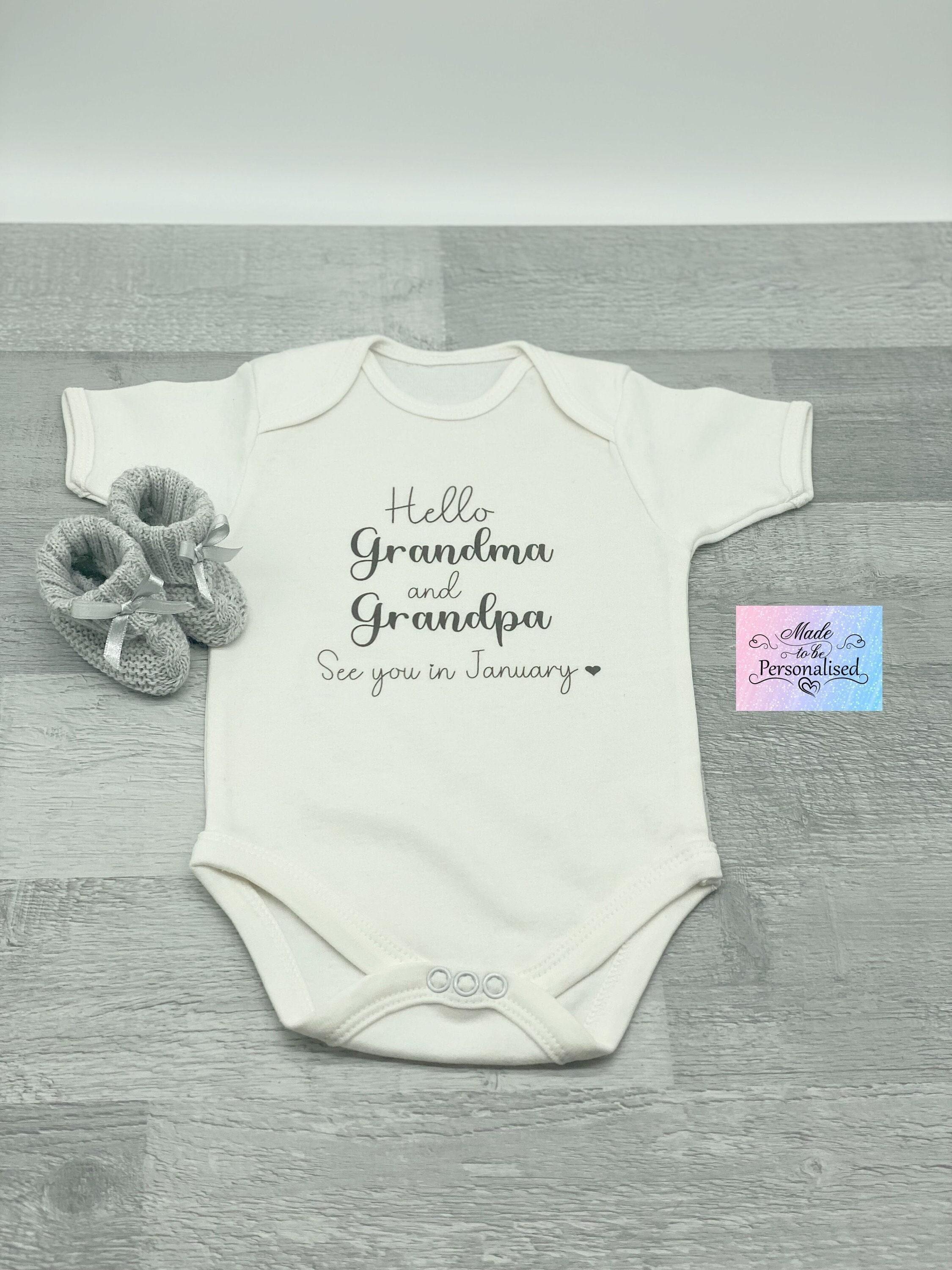 You're Going To Be A Grandma Personalised Pregnancy Announcement Baby Bodysuit 