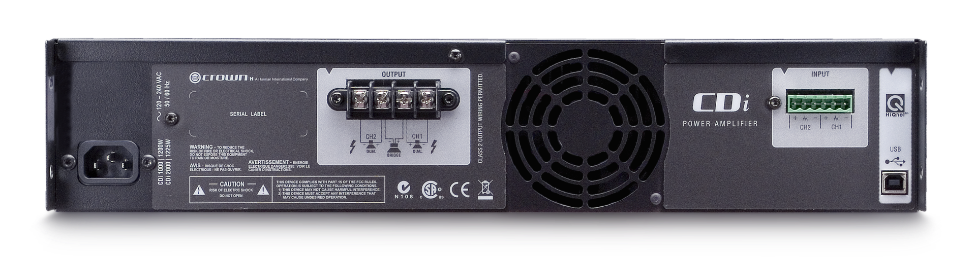 Crown CDi 1000 Two-channel 70v / 100v Power Amplifier
