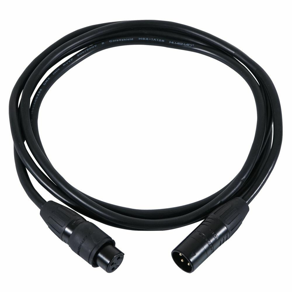 LEDJ Seetronic IP 3-Pin Male XLR - 3-Pin Female XLR DMX Lead, 3m