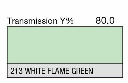 LEE Filter 213 White Flame Green Filter Roll, 7.62m x 1.22m
