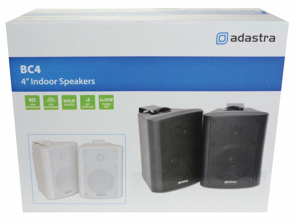 Adastra BC4W 4inch Stereo Loudspeaker White Pair - 100.901UK