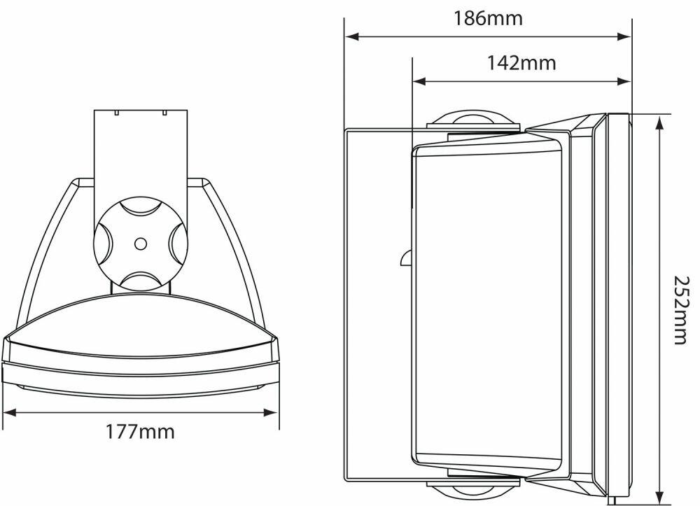Adastra FSV-W High performance foreground speaker, 100V line, 8 Ohm, 65W rms, white - 952.961UK