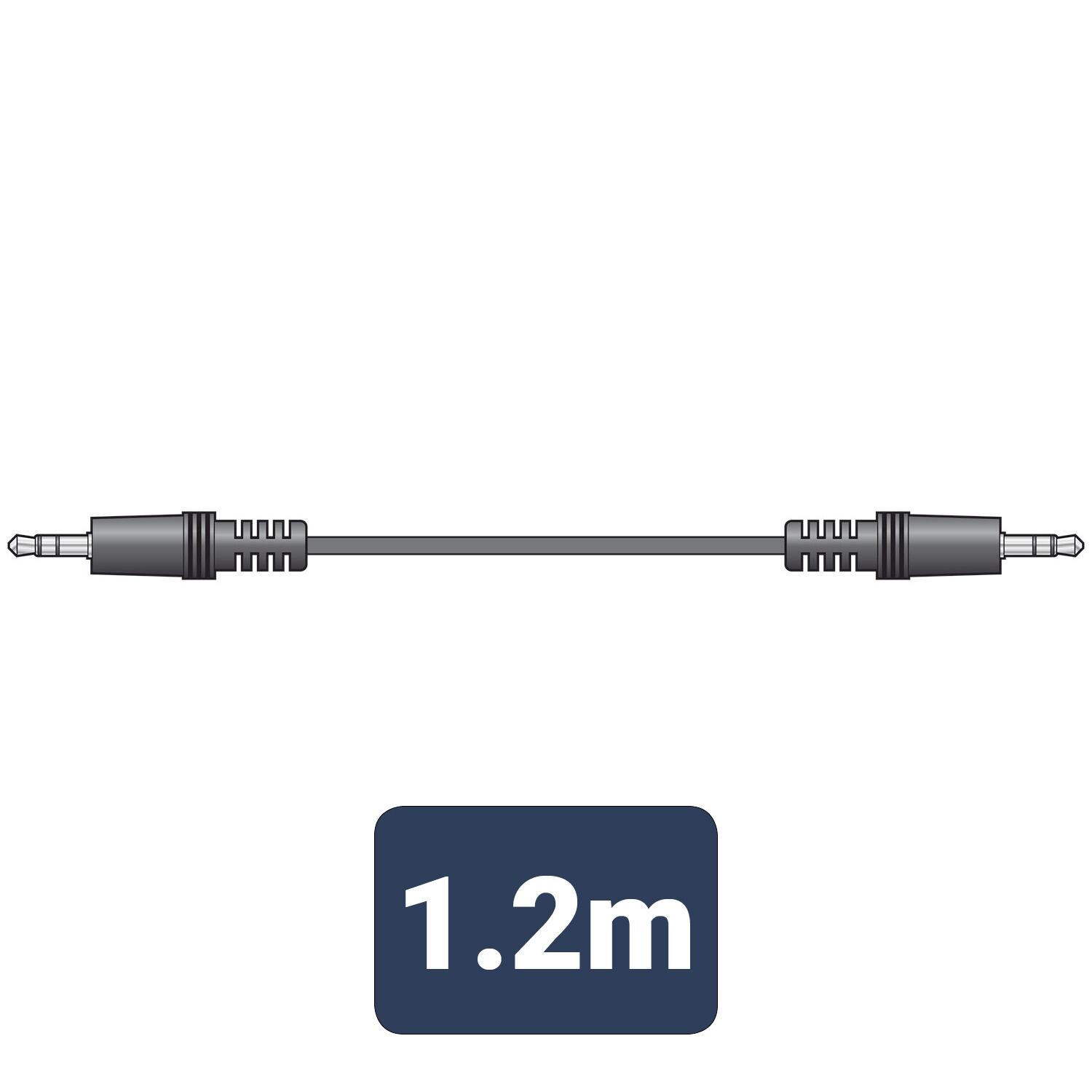 AV:Link 3.5mm stereo plug to 3.5mm stereo plug lead - 1.2m - 112.036UK